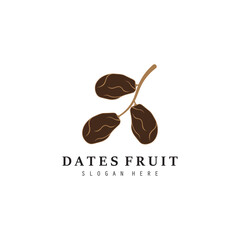 Dates logo design. palm logo design vec