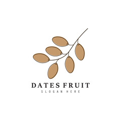 Dates logo design. palm logo design vec