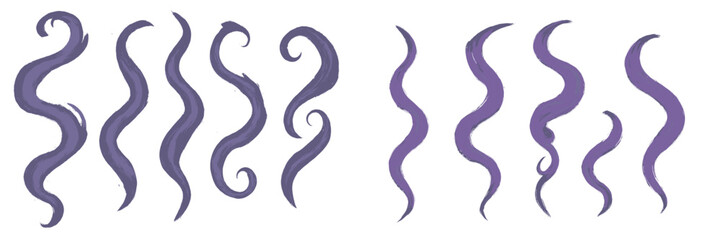 Fototapeta premium Colorful purple swirling patterns designed for art and decoration projects