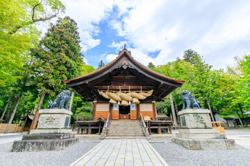初夏の諏訪大社 下社 秋宮　長野県諏訪郡　Suwa Taisha Shrine in early summer....