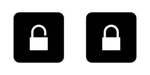 padlock vector icon set with transparent background