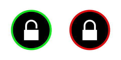 padlock vector icon set with transparent background