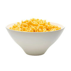 Bowl of Creamy Mac and Cheese isolated on transparent background