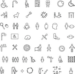 Fototapeta premium Accessible Design Icon Set Scalable Graphics for Websites and Branding
