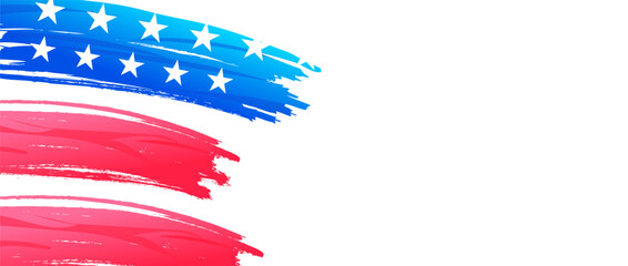 American Flag, Brushstrokes, Patriotic, Design, Stars, Stripes, Independence Day, Celebration, Backg