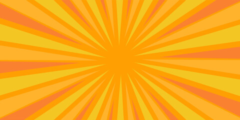 Yellow comic book background. Modern creative pop art orange halftone style background