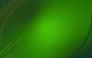 Dynamic green wave pattern with light and motion lines for abstract technology backgrounds