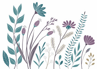 Fototapeta premium Garden of Hand-Drawn Delights