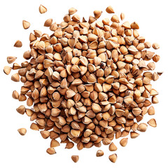 Pile of Buckwheat Groats isolated on transparent background