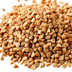 Pile of Buckwheat Groats isolated on transparent background