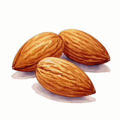 Blossom’s Promise: Almond Hues almond isolated watercolor vector illustration svg