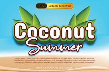 Coconut Summer Text Effect