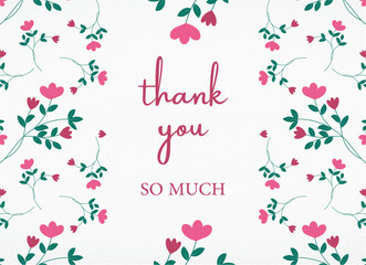 Cute Thank You So Much Greeting Card.