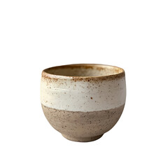 Stoneware Speckled Teacup isolated on transparent background