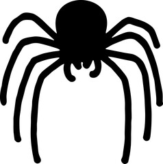 spider icon black and white 
