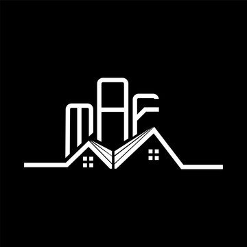 MAF Real State logo design, MAF simple and modern logo. MAF luxurious alphabet design