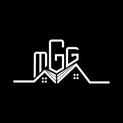 MGG Real State logo design, MGG simple and modern logo. MGG luxurious alphabet design