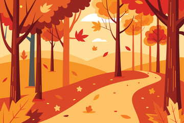 autumn trees in the park