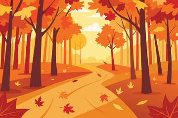 autumn landscape with trees