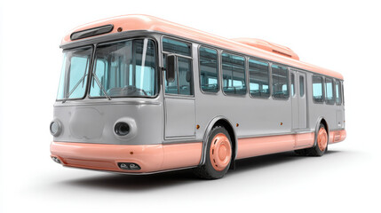 Retro bus in blue and pink
