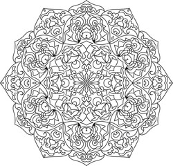Beautiful Detailed Mandala Art for Relaxation and Mindful Coloring Activities