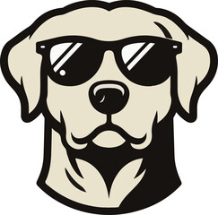 Labrador dog vector. Cute Labrador vector. Animal Clipart. Pet Lovers Art. Dog Illustration.