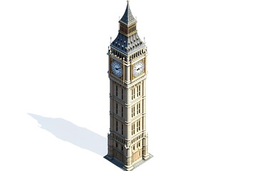 Big Ben in London, a historic clock tower, stands tall in bright daylight