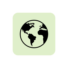 earth icon isolated on transparent background