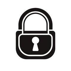 lock icon on metal button