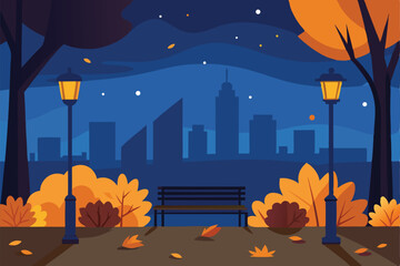 autumn city landscape