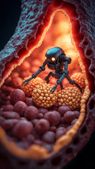 Nanobots Removing Cholesterol in Bloodstream