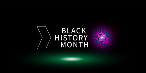 black history month.background with pink ball and green shadow Vector illustration