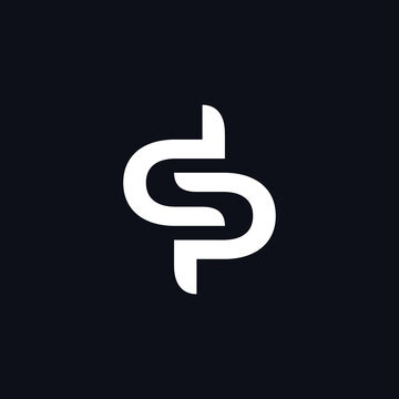 dp initial monogram concept logo design modern vector