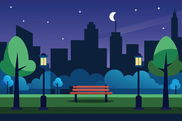 Fototapeta premium night city landscape