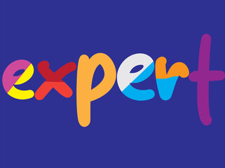 expert, logo, design, template, typography
