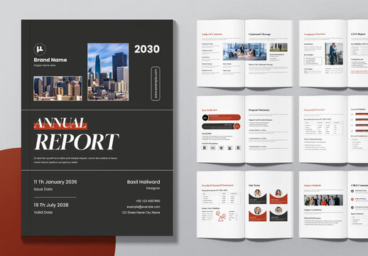 Clean And Modern Annual Report Layout