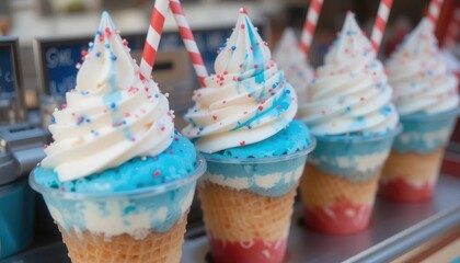 Patriotic Ice Cream Cones: A Delightful Summer Treat