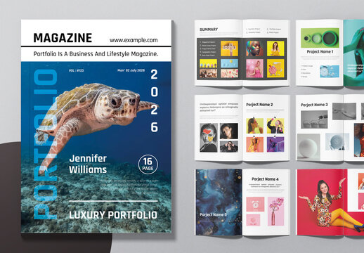 Portfolio Minimal Lifestyle Magazine Layout