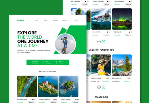 Travel Landing Page Template