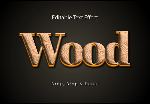 Wood Text Effect