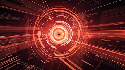 Animation of financial data processing and scope scanning over eye. motion video. - Powered by Adobe