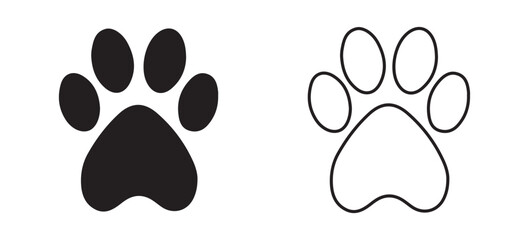 paw print on white background
