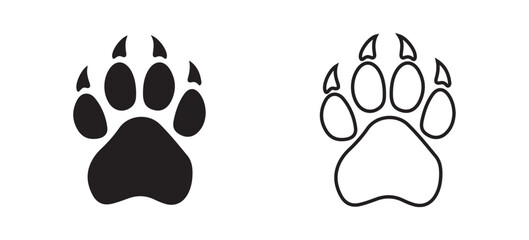 Fototapeta premium paw print icon