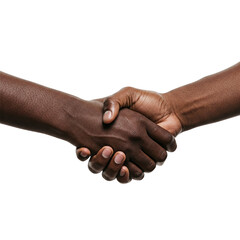 Hand shake isolated on transparent background