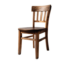 Wooden Chair: a close-up shot of a timeless wooden chair, capturing the essence of craftsmanship. The chair's rustic charm and sturdy design.