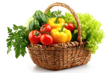 Colorful basket of fresh vegetables (1)