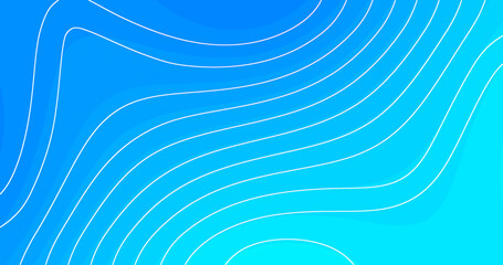 Bright Light sky blue dynamic fluid wavy background Abstract geometric curved organic shapes liquid morphic. Minimal kid fun style. Modern geometric pattern. Striped lines waves. Hot aqua summer ocean