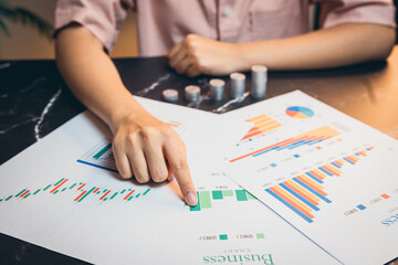 Business Analytics and Financial Growth Report with Charts, Graphs, and Statistical Data for Decision Making