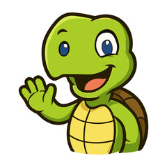 Turtle Cartoon Cute Tortoise Mascot Illustrations