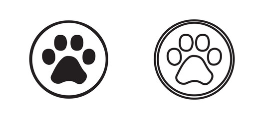 black and white paw prints